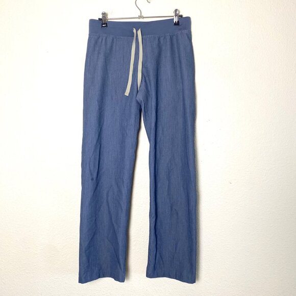 FIGS Livingston Basic Scrub Straight Leg Medical Pants Heather Denim XS PETITE - Picture 3 of 10